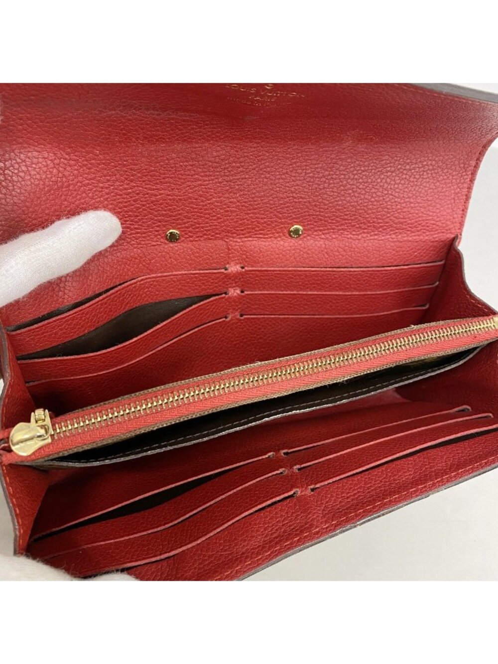 Louis Vuitton Wallet Monogram Portefeuille Pallas Brown Cerise - Picture 3 of 10